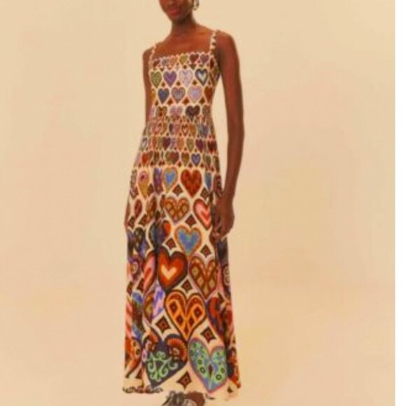FARM Rio Multicolor Heart Pattern Dress - Picture 6 of 16